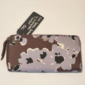 Kate Spade Cameron large continental wallet Plum/lilac floral